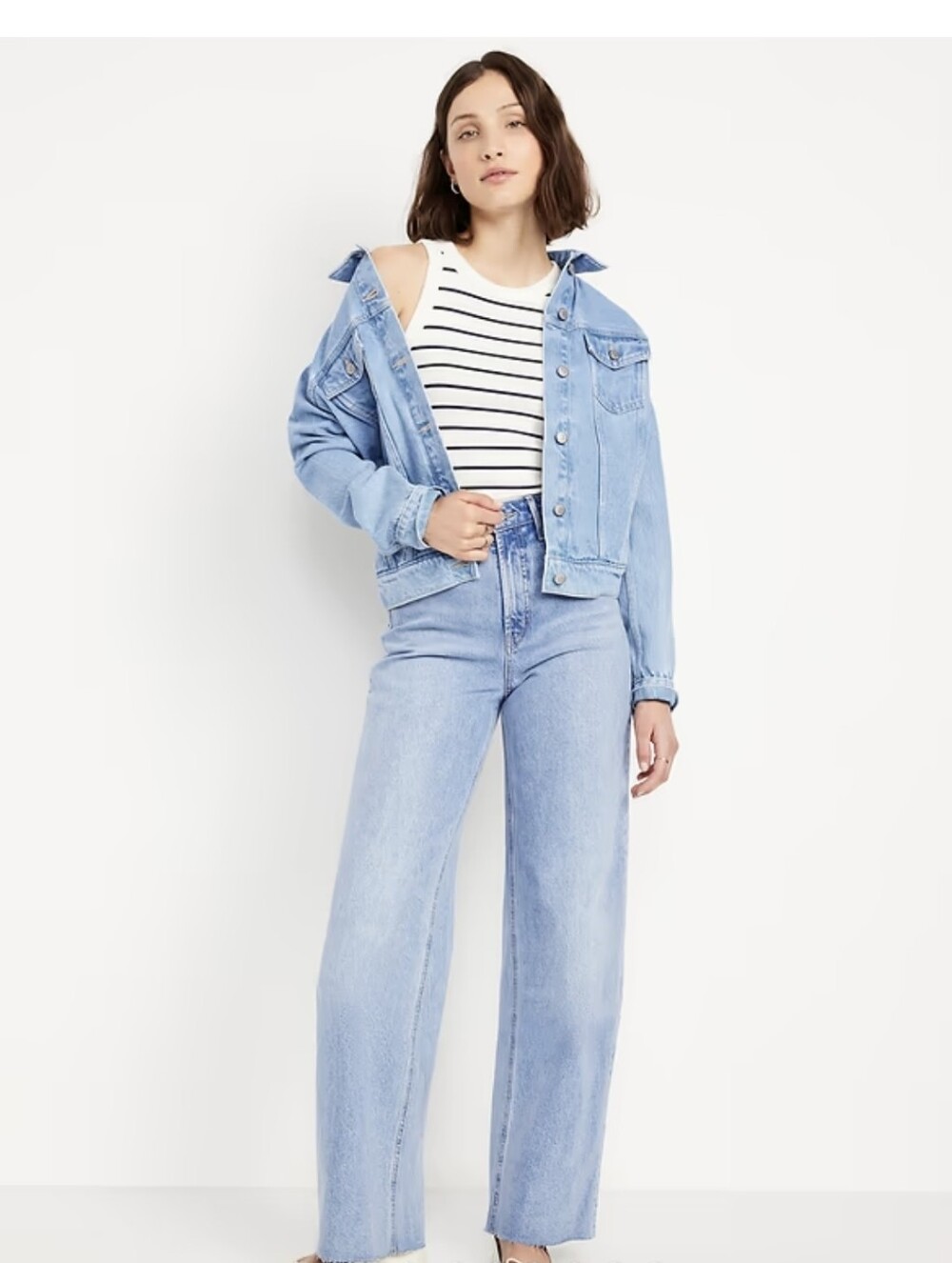 Light Blue Extra High Rise Wide Leg
